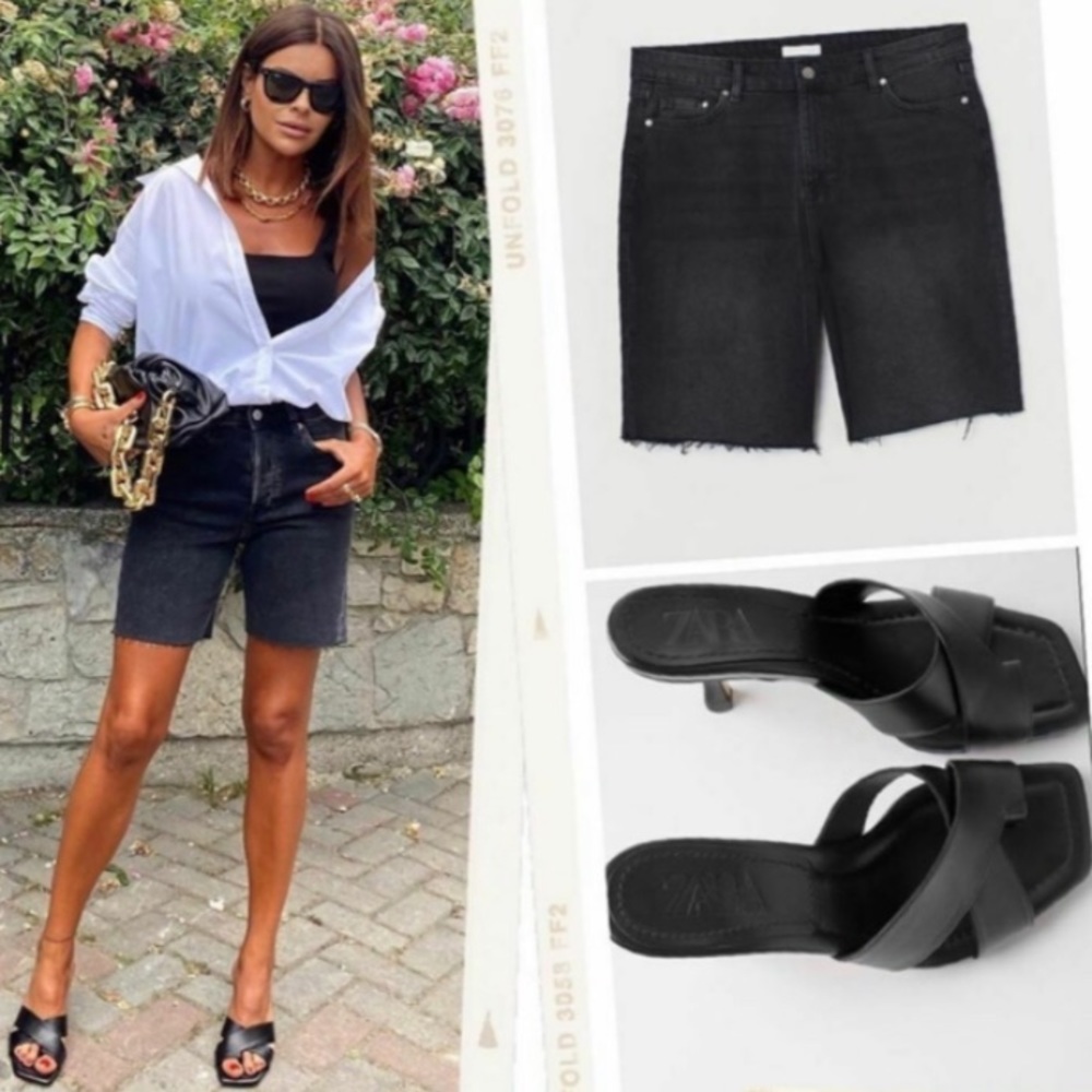NWT ZARA BLOGGER FAV CROSS STRAPPED LEATHER HEELS